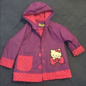 Hello Kitty Fleece Lined Rain Coat - 3T